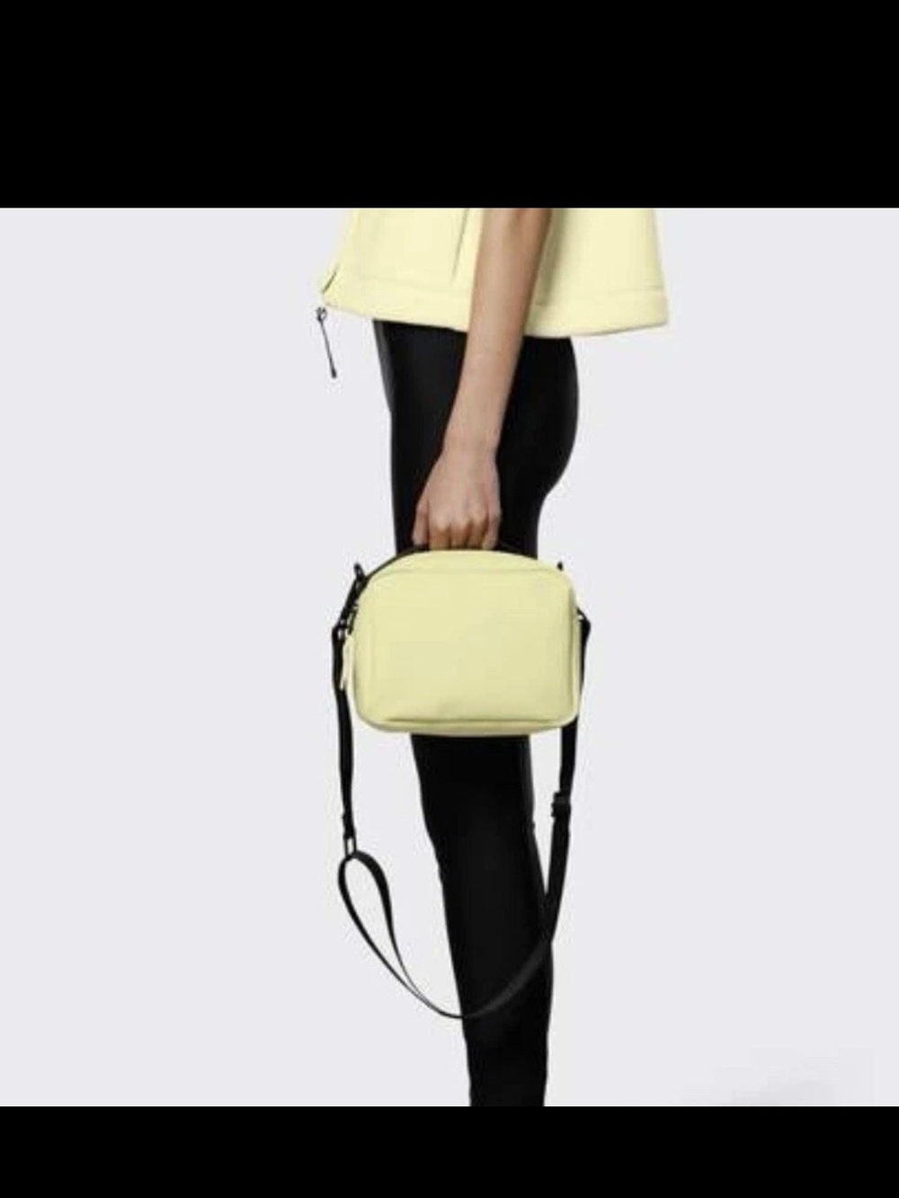 Rains Box Bag Yellow Crossbody Bag for Women - Minimal Everyday Style